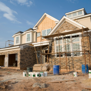 image of a high net worth home undergoing construction